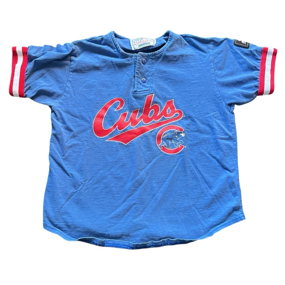 Vintage Y2K Starter Chicago Cubs Kids Jersey T Shirt MLB Baseball Tee